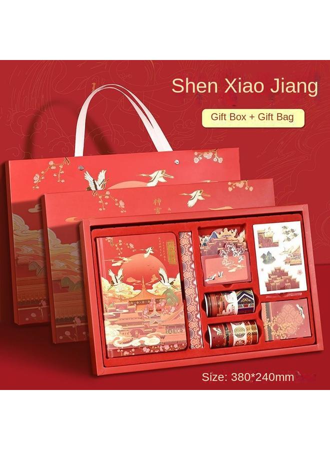 Bluejw Guochao Nine-color Deer Guofeng Handbook Dunhuang Feitian Antique Commemorative Suit Fengshou Handbook Birthday Gift - Image 1