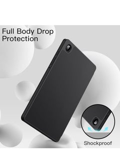 YoYoTech Samsung Galaxy Tab A9 8.7 Inch 2023 Model with Pencil Holder Slim Tablet Cover with Soft Back Auto Wake Sleep Function Black  - Image 2