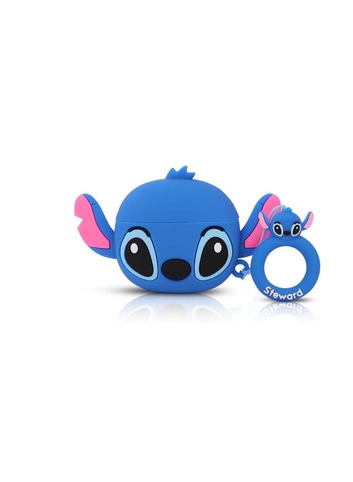 Compatible with AirPods 4 Case Soft Silicone Shockproof Cover for AirPods 4th Generation (2024), New 3D Cute Cartoon Creative Fun Case with Keychain Design - Image 1