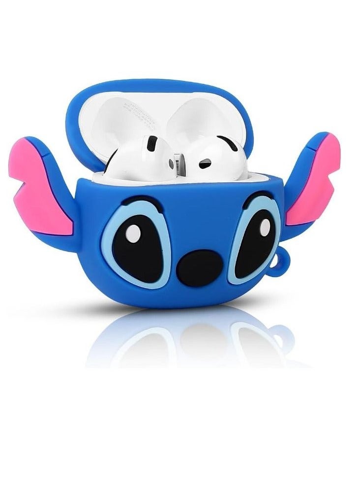 Compatible with AirPods 4 Case Soft Silicone Shockproof Cover for AirPods 4th Generation (2024), New 3D Cute Cartoon Creative Fun Case with Keychain Design - Image 2