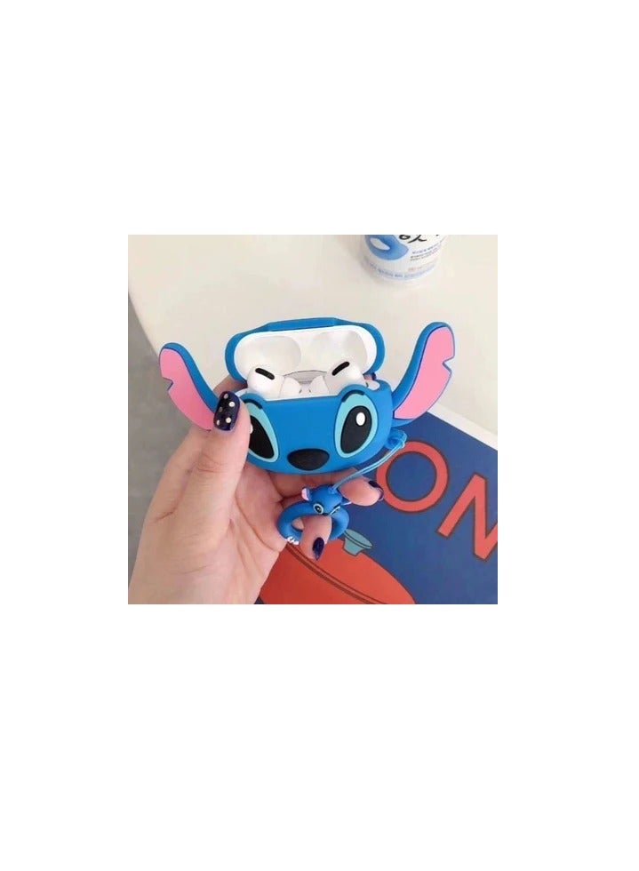 Compatible with AirPods 4 Case Soft Silicone Shockproof Cover for AirPods 4th Generation (2024), New 3D Cute Cartoon Creative Fun Case with Keychain Design - Image 3