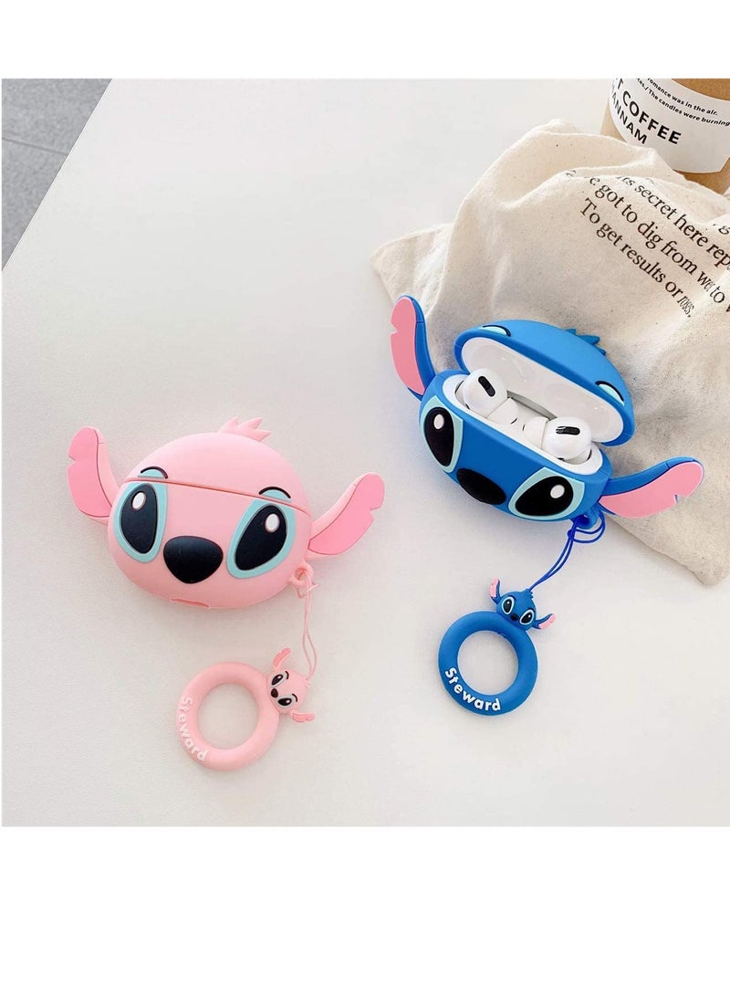 Compatible with AirPods 4 Case Soft Silicone Shockproof Cover for AirPods 4th Generation (2024), New 3D Cute Cartoon Creative Fun Case with Keychain Design - Image 4