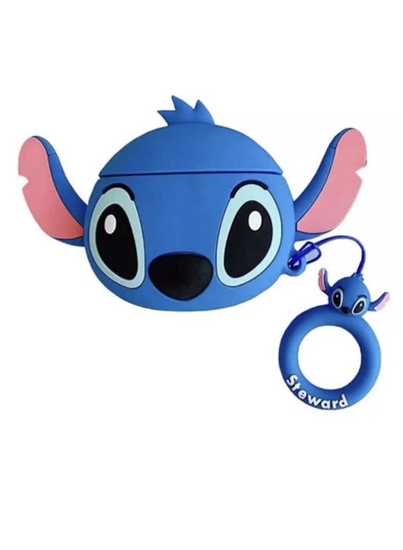 Compatible with AirPods 4 Case Soft Silicone Shockproof Cover for AirPods 4th Generation (2024), New 3D Cute Cartoon Creative Fun Case with Keychain Design - Image 5