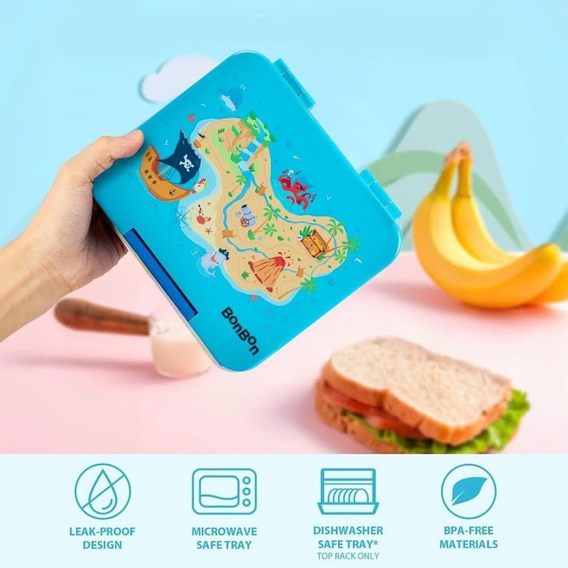 BonBon Elite Mini 4 Compartment Leakproof Lunchbox - Pirate Maze - Image 5