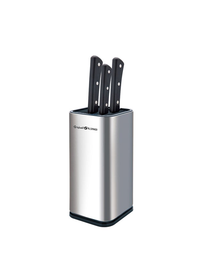 AL SANIDI Cooking spoons holder spoons stand Silver Size 11*11*23.4 Cm  - Image 1