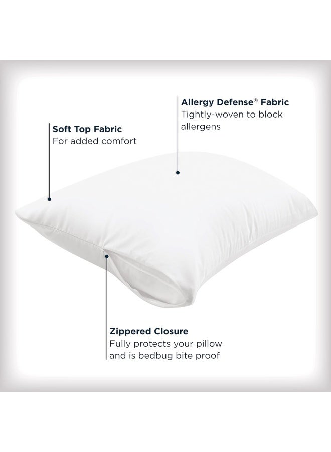 Aller-Ease Maximum Allergy Pillow Protector, Standard/Queen - 4 Pack - Image 4