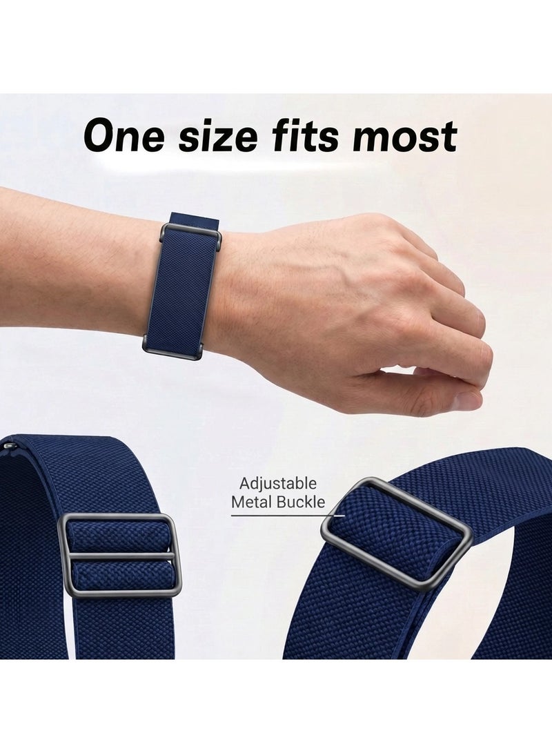 S-Color Elastic Nylon Bands Compatible with Fitbit Air Strap Soft Adjustable Stretchy Strap Breathable Sport Loop Replacement Wristband for Fitbit Air Men Women((Sensor device not included) - Image 4