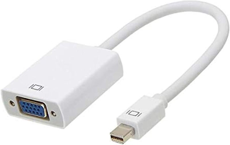 Generic Mini Display Port To Vga Cable adapter Converter For Macbook White Color