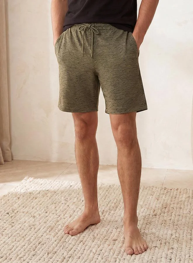 Splash FAV BLACK Men Cotton Printed Drawstring Waist Nightwear Set for Men | Best Price UAE