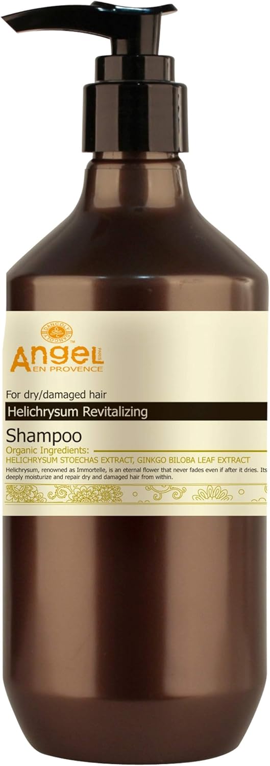 Angel en Provence Organic Helichrysum Revitalizing Shampoo 400ml Nourish Protect Hydrate Dry and Damaged Hair for All Hair Types