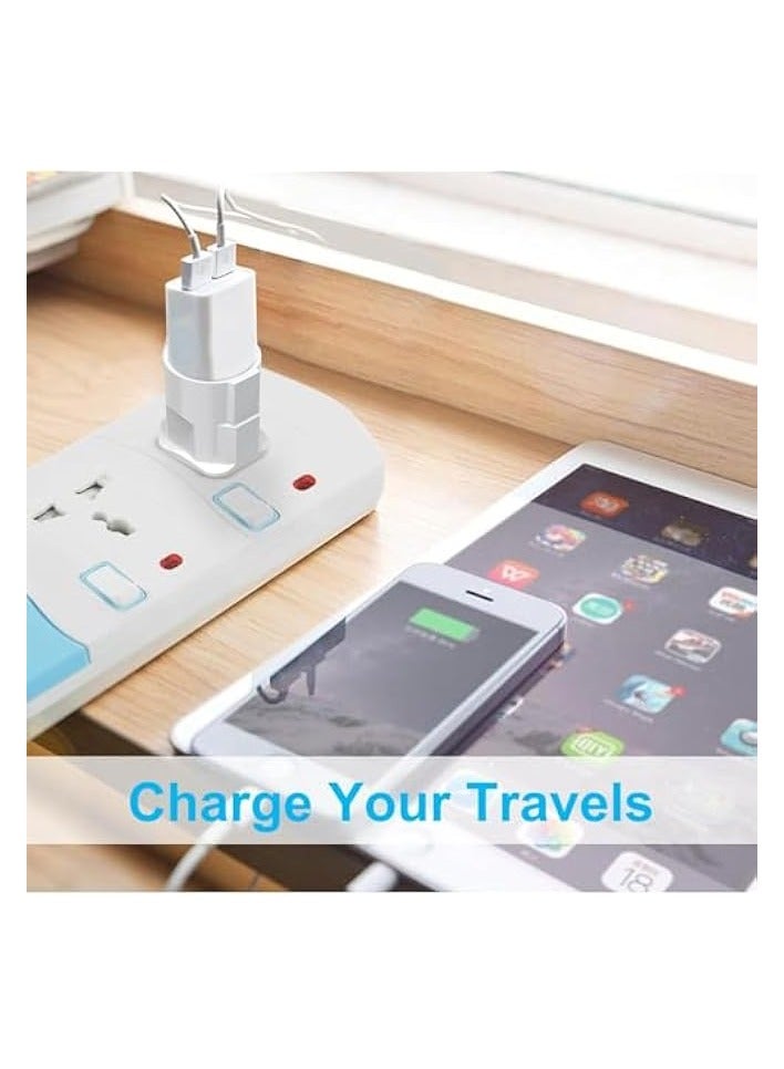 erorex 4 Pcs European to UK Plug Adapters, EU to UK Travel Plug Converter, 2 Pin to 3 Pin UK Plug Adaptor, White Travel Plug Adapter  - Image 2