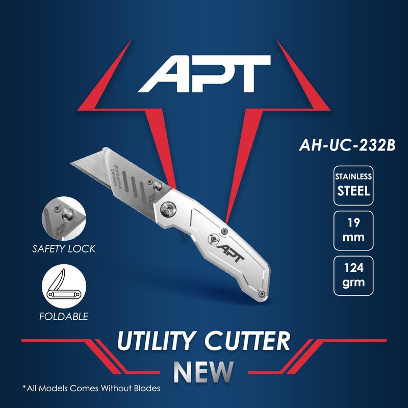 APT Utility Cutter Stainless Steel 120grm, 19mm, Without blade (AH-UC-232B) - Image 2
