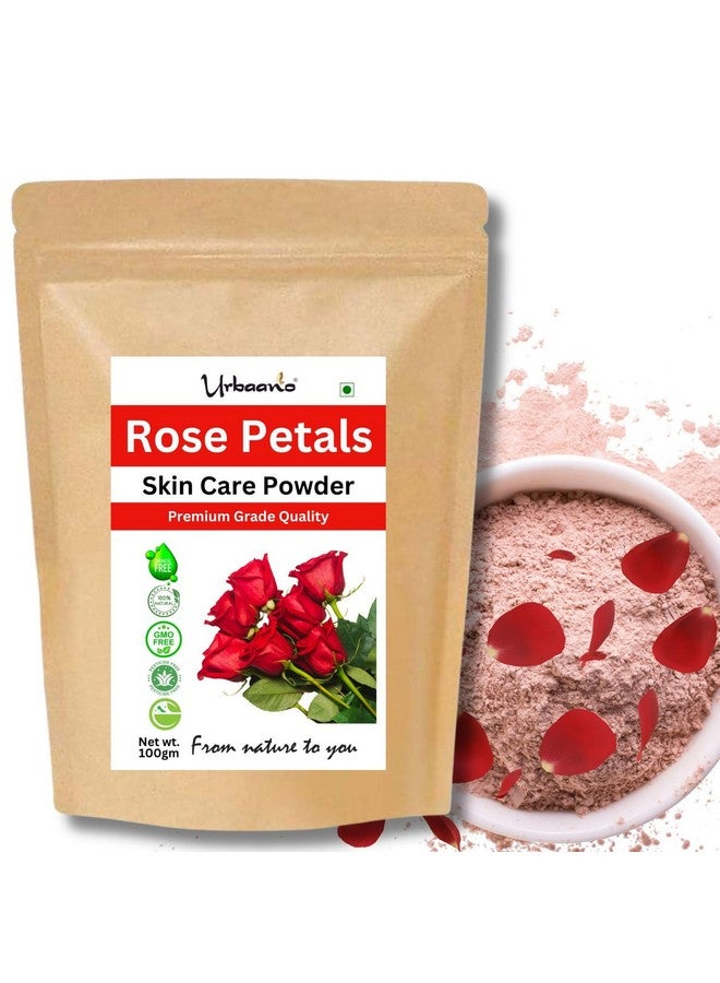 Urbaano herbal Rose Petal Powder Double Filtered Natural Pure for Skin | Revitalize, Cleansing & Hydration | Glowing Skin - 100gm (Pack of 1) - Image 1