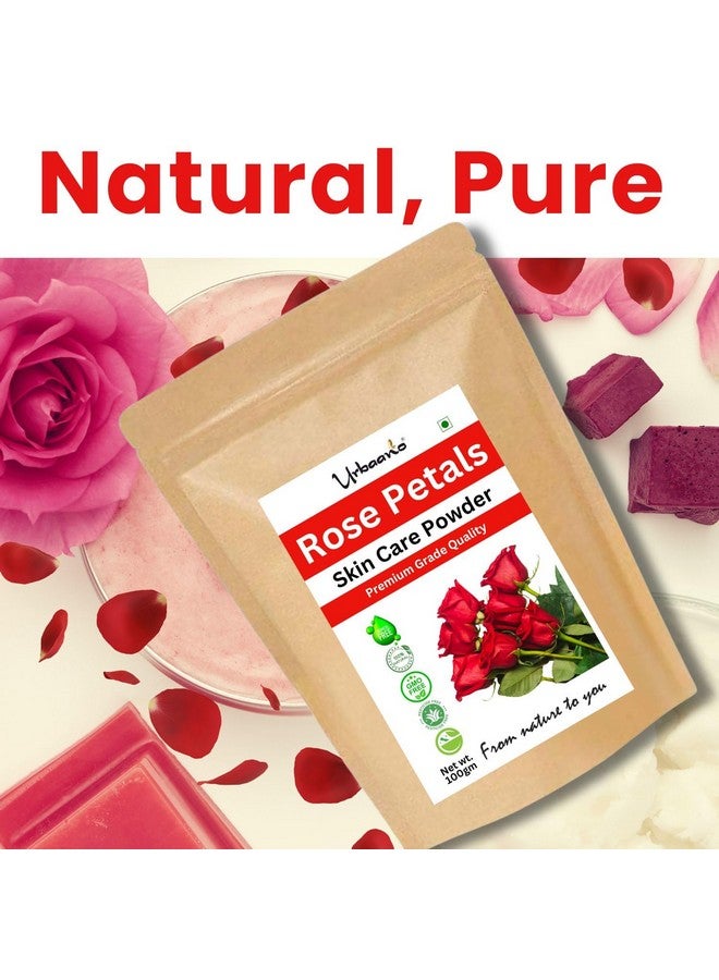 Urbaano herbal Rose Petal Powder Double Filtered Natural Pure for Skin | Revitalize, Cleansing & Hydration | Glowing Skin - 100gm (Pack of 1) - Image 4