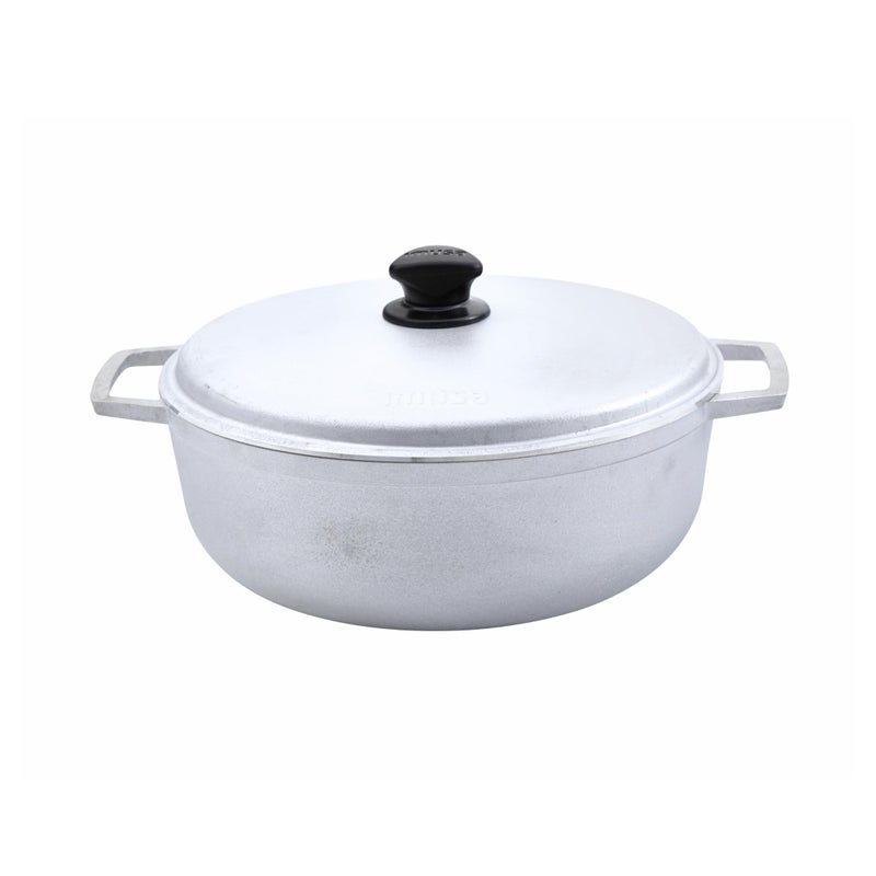 IMUSA 75 Quart Traditional Natural Made in Colombia Caldero with Lid for Cooking and ServingSilver