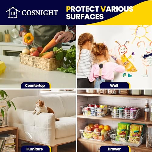 COSNIGHT Clear Contact Paper Peel and Stick for Book Cover Protector 17.7in x 5ft/Roll, Clear Self Adhesive to Cover Books and Documents - Image 3