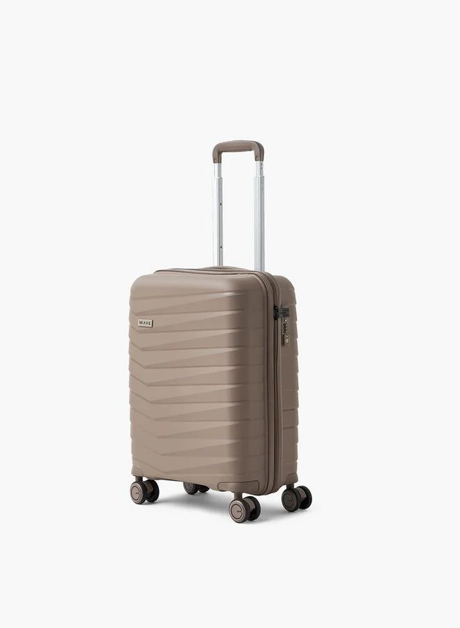 Wave Textured Hardcase Trolley Bag With Retractable Handle - Set Of 3