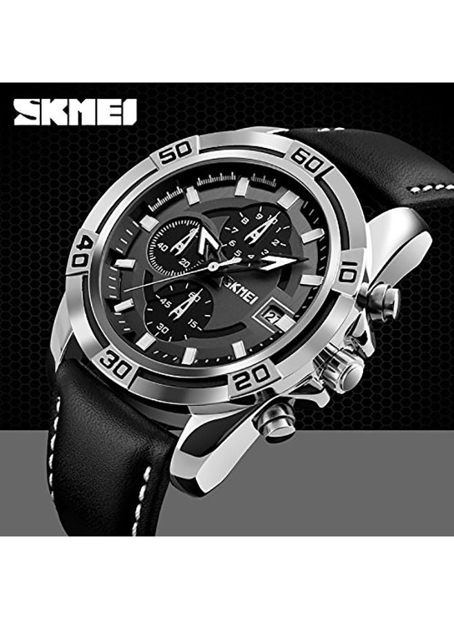 Men's Water Resistant Chronograph Watch 9156h - 47 mm - Black - Image 2