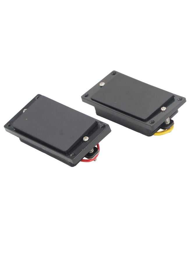2PCS Closed Electric Guitar Pickup Double Coil Humbucker Pickup Replacement for Guitar Neck and Bridge Black