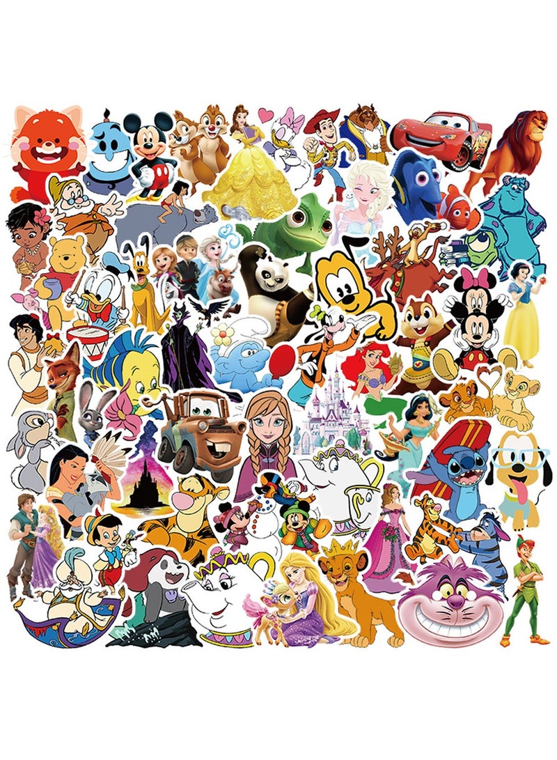 100-Piece Disney Collection Stickers Waterproof Cartoon Vinyl Stickers for Laptop - Image 1