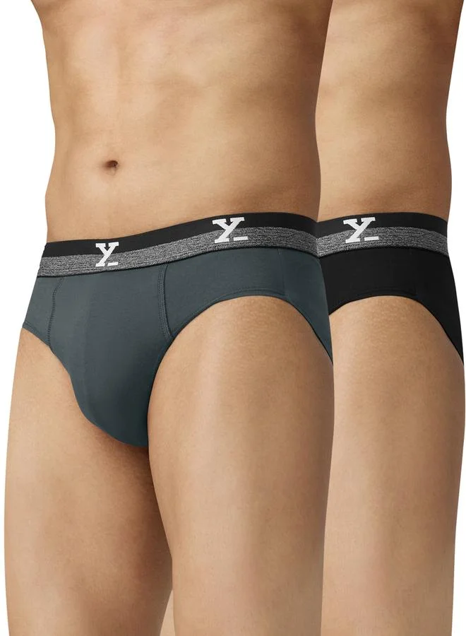 اكس واي اكس اكس حزمة من 2 - سراويل داخلية قطنية سادة بتقنية