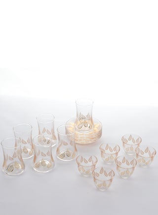 Transparent, gold-plated