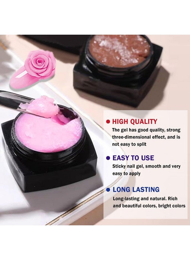 QIUFSSE 3D Nail Gel Sculpting Gel For Nail Art,12 Colors Painting Gel Molding Gel For Nails With 2 Carved Painting Pen,Creative Diy Decoration Soak Off Uv - Image 3