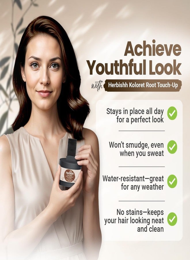هيربيش بودرة كولوريت لتغطية جذور الشعر - بودرة بنية داكنة للنساء والرجال، تغطية فورية للشعر الرمادي، خافي عيوب خط الشعر للشعر الخفيف وبقع الصلع، مقاومة للماء والتلطخ، 4 غرام - Image 4