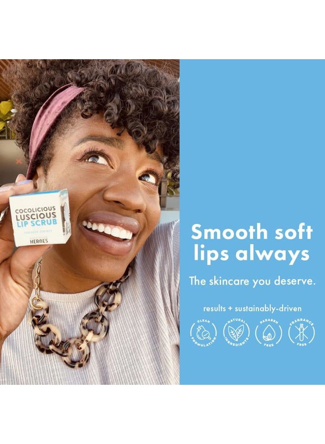 Handmade Heroes All Natural Vegan Coconut Lip Scrub Gentle Exfoliation 1.23oz - Image 3