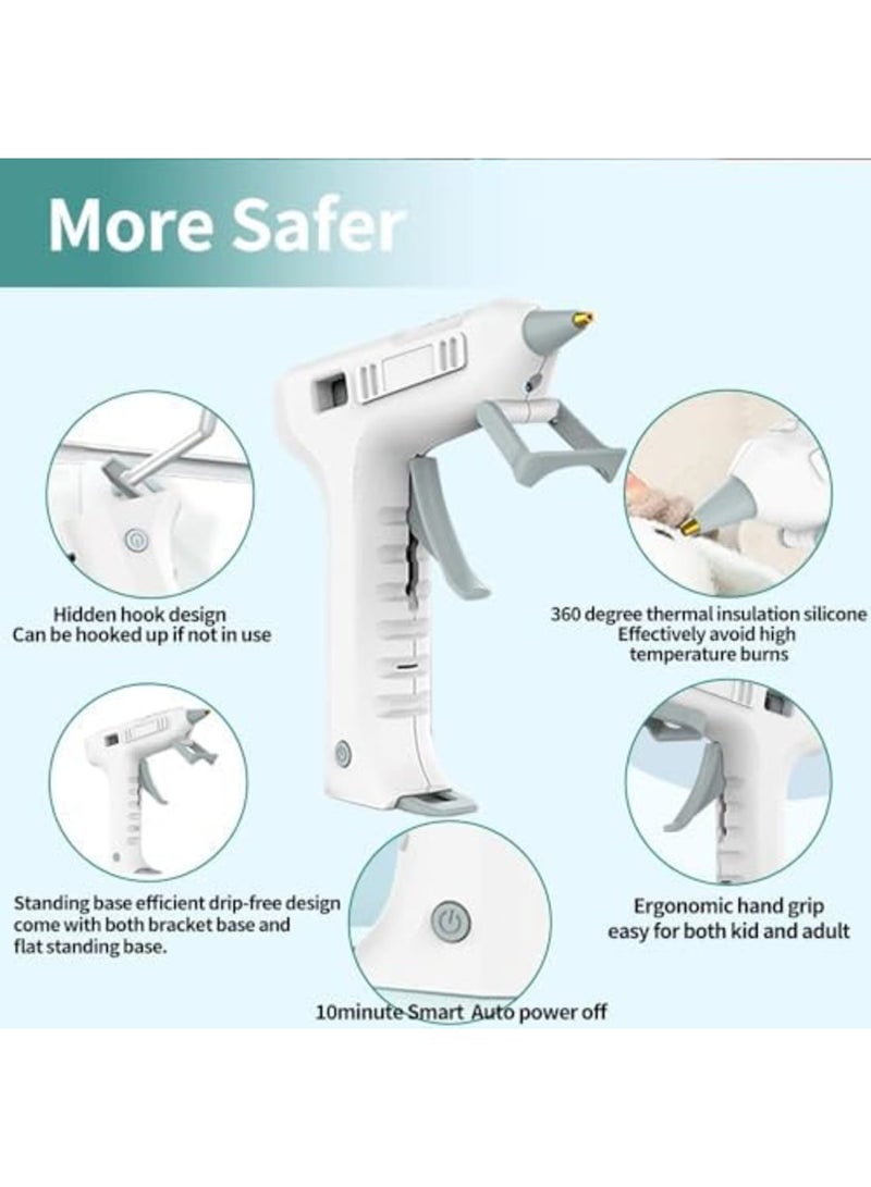 SYOSI Hot Melt Cordless Glue Gun 20s Fast Preheating USB Rechargeable, Anti-hot Drip Nozzle with 20 Pcs Glue Sticks for Classroom Decorations Craft DIY Arts and Home Repairs - Image 2