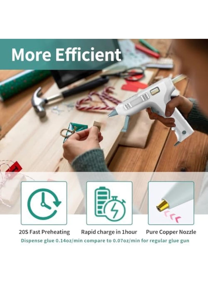 SYOSI Hot Melt Cordless Glue Gun 20s Fast Preheating USB Rechargeable, Anti-hot Drip Nozzle with 20 Pcs Glue Sticks for Classroom Decorations Craft DIY Arts and Home Repairs - Image 5