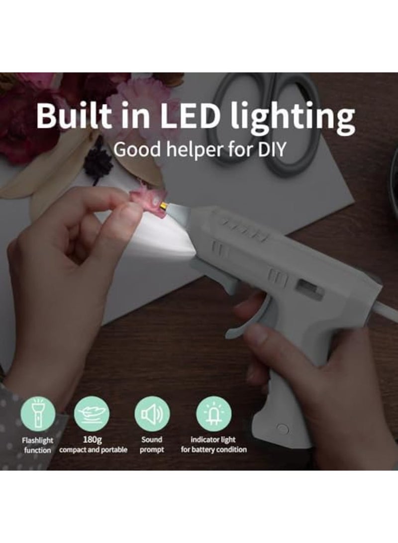 SYOSI Hot Melt Cordless Glue Gun 20s Fast Preheating USB Rechargeable, Anti-hot Drip Nozzle with 20 Pcs Glue Sticks for Classroom Decorations Craft DIY Arts and Home Repairs - Image 3