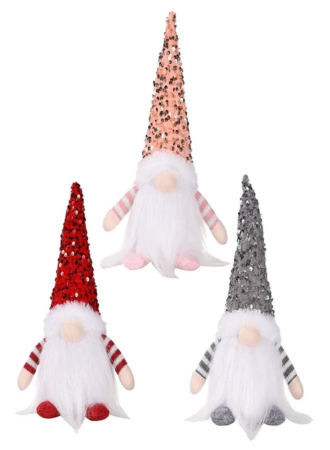 Islmlisa Plush Christmas Gnome with Light,Glowing Santa Rudolph Doll Cloth Birthday Present with Bendable Nordic Hat for Home Holiday Decoration, Christmas Home Decor Gifts (Grey) - Image 2