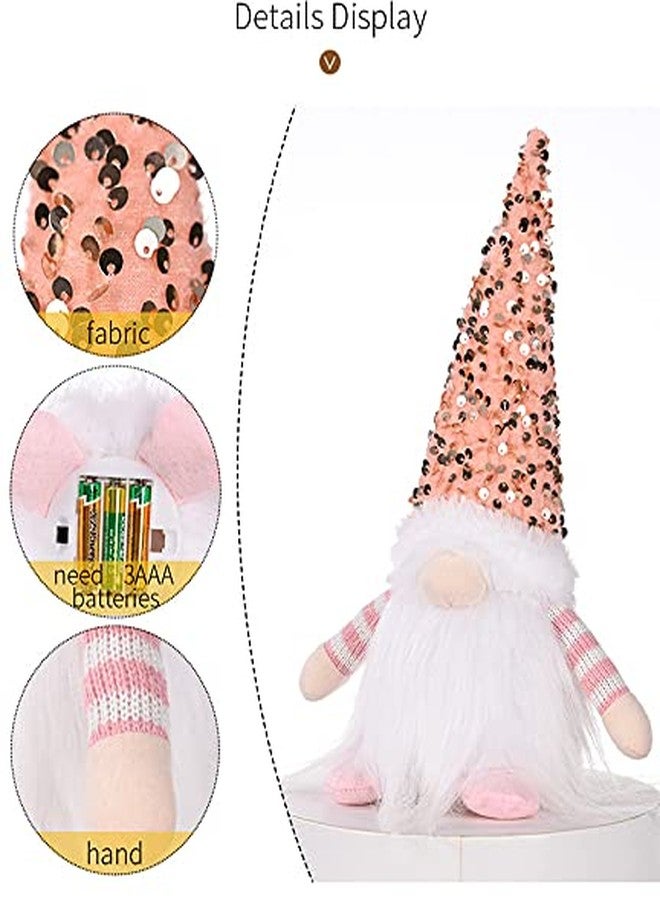 Islmlisa Plush Christmas Gnome with Light,Glowing Santa Rudolph Doll Cloth Birthday Present with Bendable Nordic Hat for Home Holiday Decoration, Christmas Home Decor Gifts (Grey) - Image 4