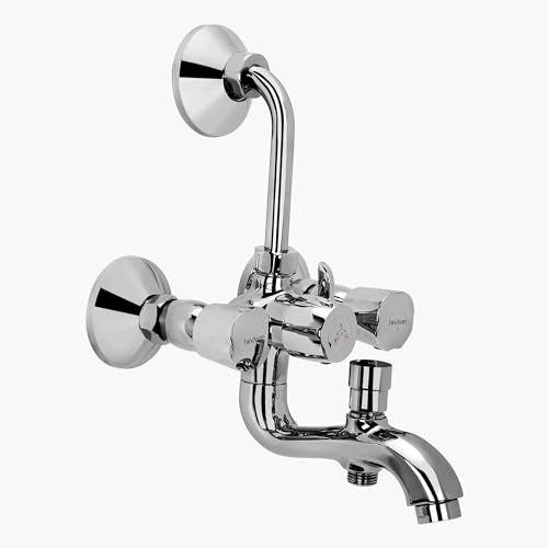 Hindware Contessa NEO F730022CP Brass Wall Mixer- 3 in 1 (Chrome, Silver) - Image 1