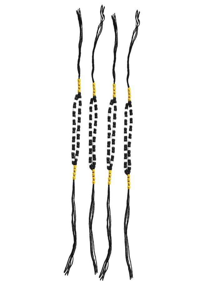 Kailash Creation Black & White Beads Nazar Thread Bracelet Set for Newborn Baby Boys & Girls | Nazariya Kada for Kids (0-5 Yrs) - Image 1