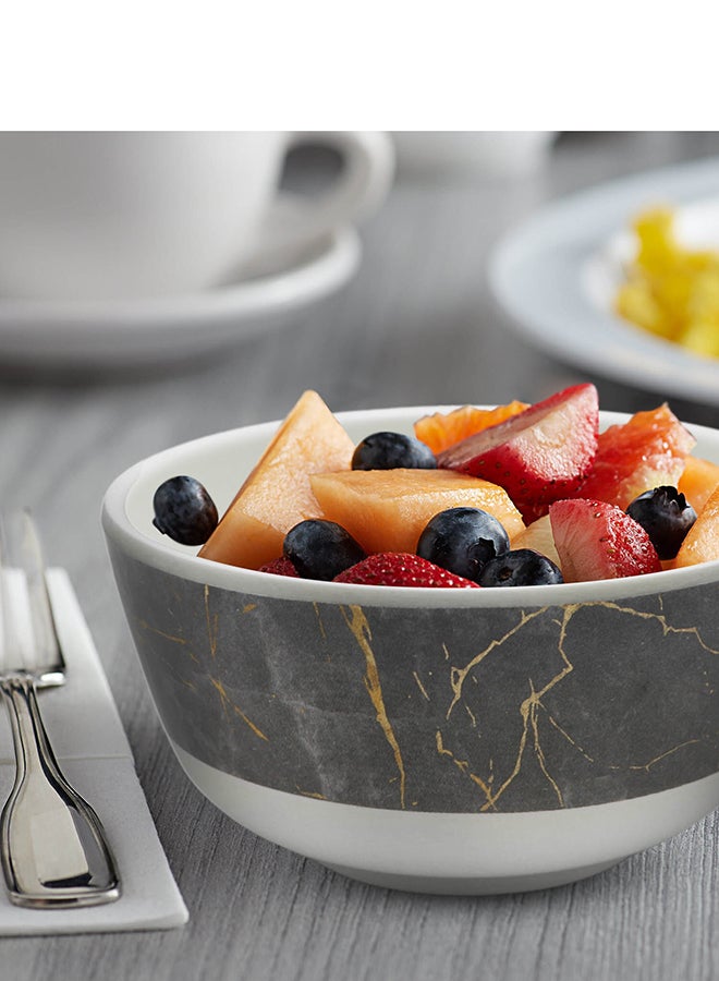 Rk Melamine Grey Static Gold Melamine Bowl 4.5" - Image 4