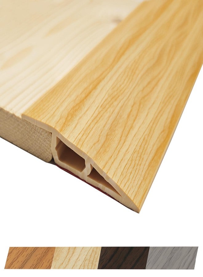 Maxiroc 1/2" to 3/5" Height Threshold Ramp - Rubber Threshold, Floor Transition Strip, Door Strip, Wheelchair Ramp, Carpet to Tile Strip (Raw Timber Tone, 40 inches) - Image 1