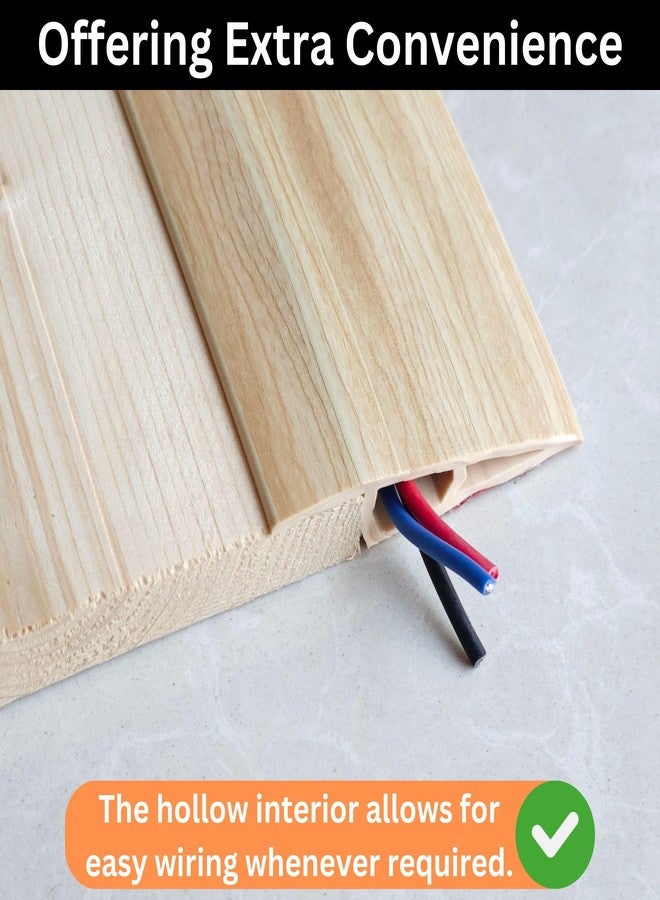 Maxiroc 1/2" to 3/5" Height Threshold Ramp - Rubber Threshold, Floor Transition Strip, Door Strip, Wheelchair Ramp, Carpet to Tile Strip (Raw Timber Tone, 40 inches) - Image 5
