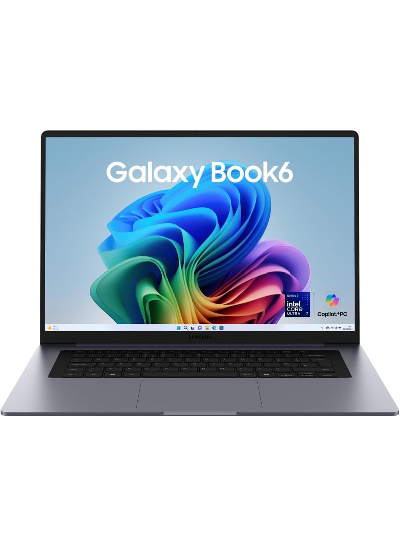 Samsung Galaxy Book6 16" Touchscreen Laptop, Intel Core Ultra 7 355, 16GB LPDDR5X RAM, 512GB NVMe SSD, WUXGA IPS Display, Intel Graphics, Copilot+ PC, Windows 11 Home, Backlit Keyboard, Gray English Gray - Image 1