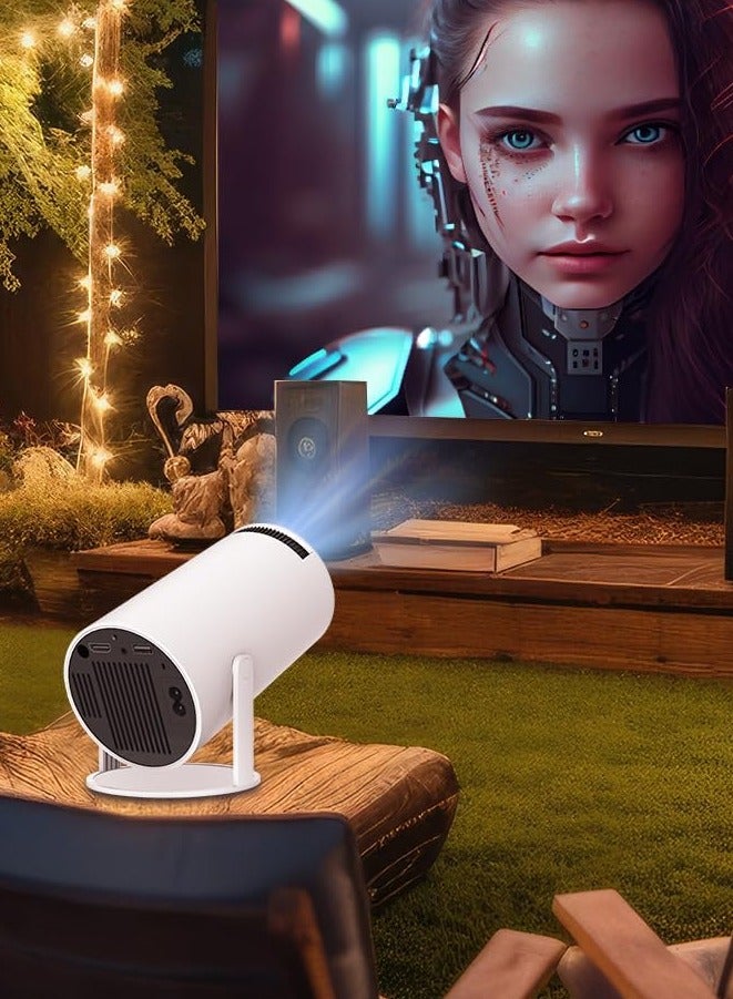 Mini Projector with Android 11 Portable Projector 1080P Full HD 4K Support Smart 5G Projector WiFi 6 Band Horizontal Correction 180° Rotation  - Image 1