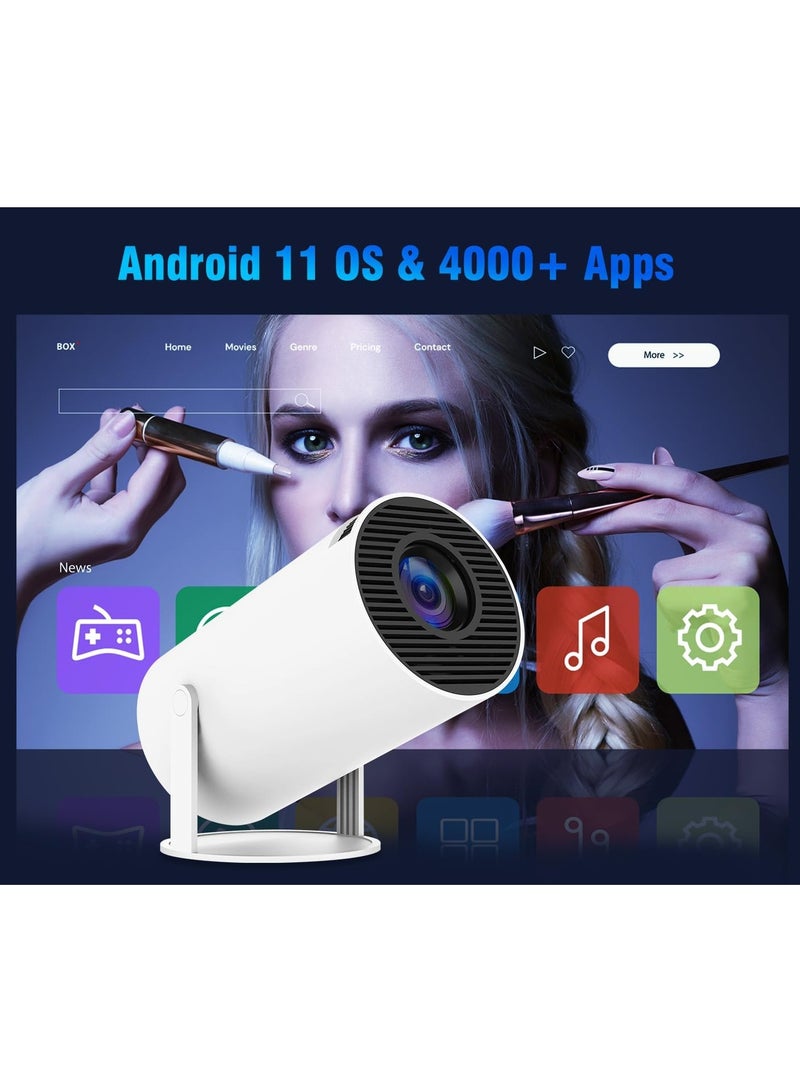 Mini Projector with Android 11 Portable Projector 1080P Full HD 4K Support Smart 5G Projector WiFi 6 Band Horizontal Correction 180° Rotation  - Image 2