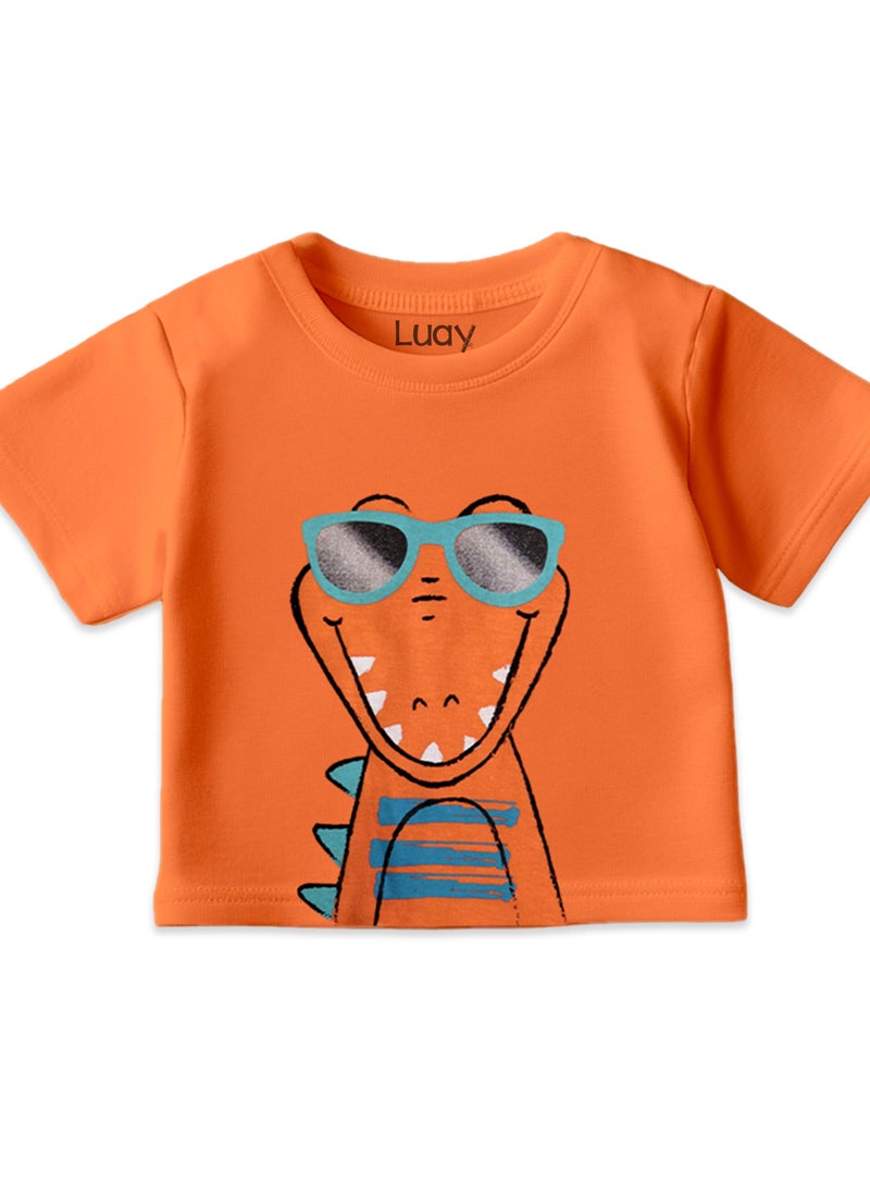 LUAY 100%  Cotton T-Shirts for Boys & Girls – Festive Short-Sleeve Styles in Vibrant Colors and Patterns for Kids and Toddlers – Regular Fit  - Image 3