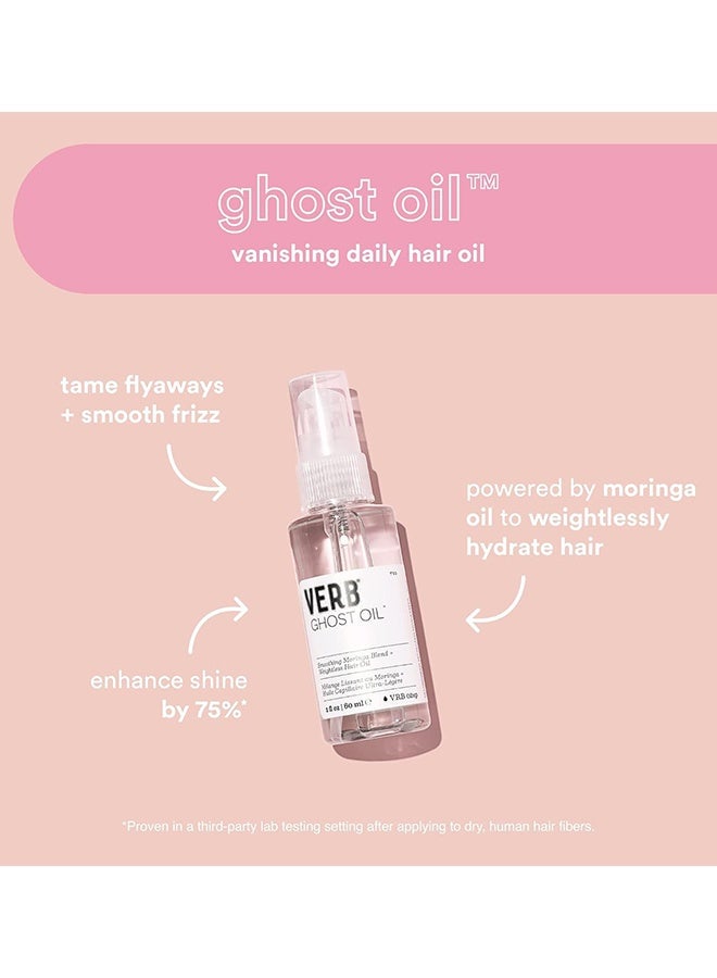 verb Ghost Oil, Vegan Weightless Hair Oil, Lightweight Hair Oil, Revitalizing Hair Treatment Oil Nourishes And Promotes Shiny Hair, No Paraben Or Harmful Sulfates, Smooths Frizz, Adds Shine, 60ML/2 fl oz - Image 2