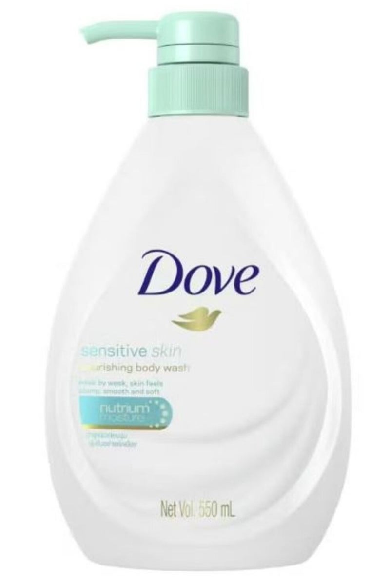 Dove Sensitive Skin Nourishing Body Wash Nutrium Moisture 550 ML - Image 1