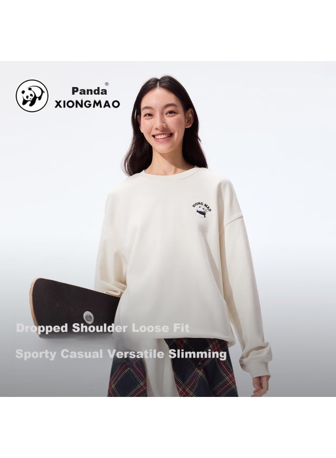 Panda Camel Series Outdoor Crewneck Sweatshirt Uni Autumn Winter New 100% Cotton Warm Loose Long Sleeve Top 1355,s - Image 3
