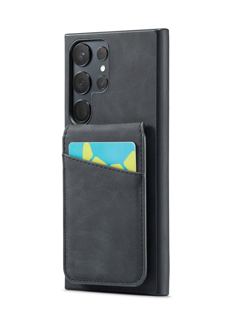 Suteni Back Cover Card Slots Leather Phone Case for Samsung - Image 1