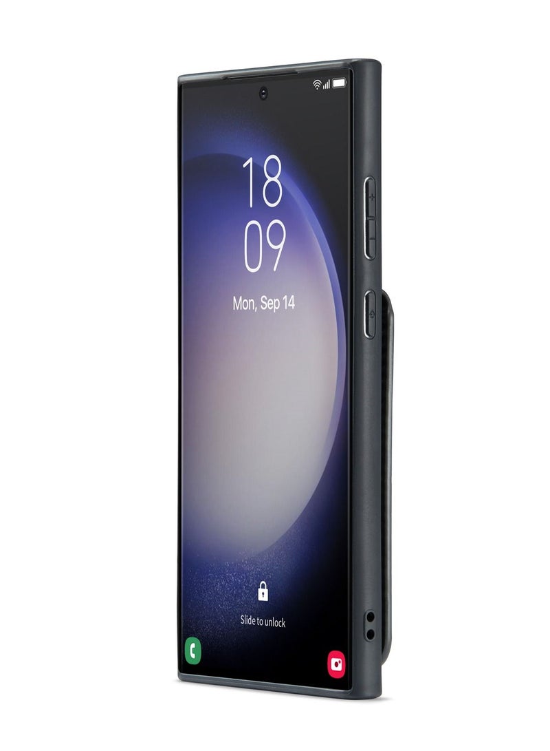 Suteni Back Cover Card Slots Leather Phone Case for Samsung - Image 2