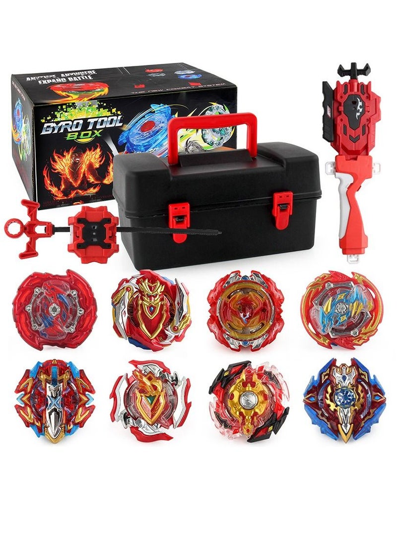 8 قطعة beyblade انفجار كيت ، مع قاذفة تخزين مربع