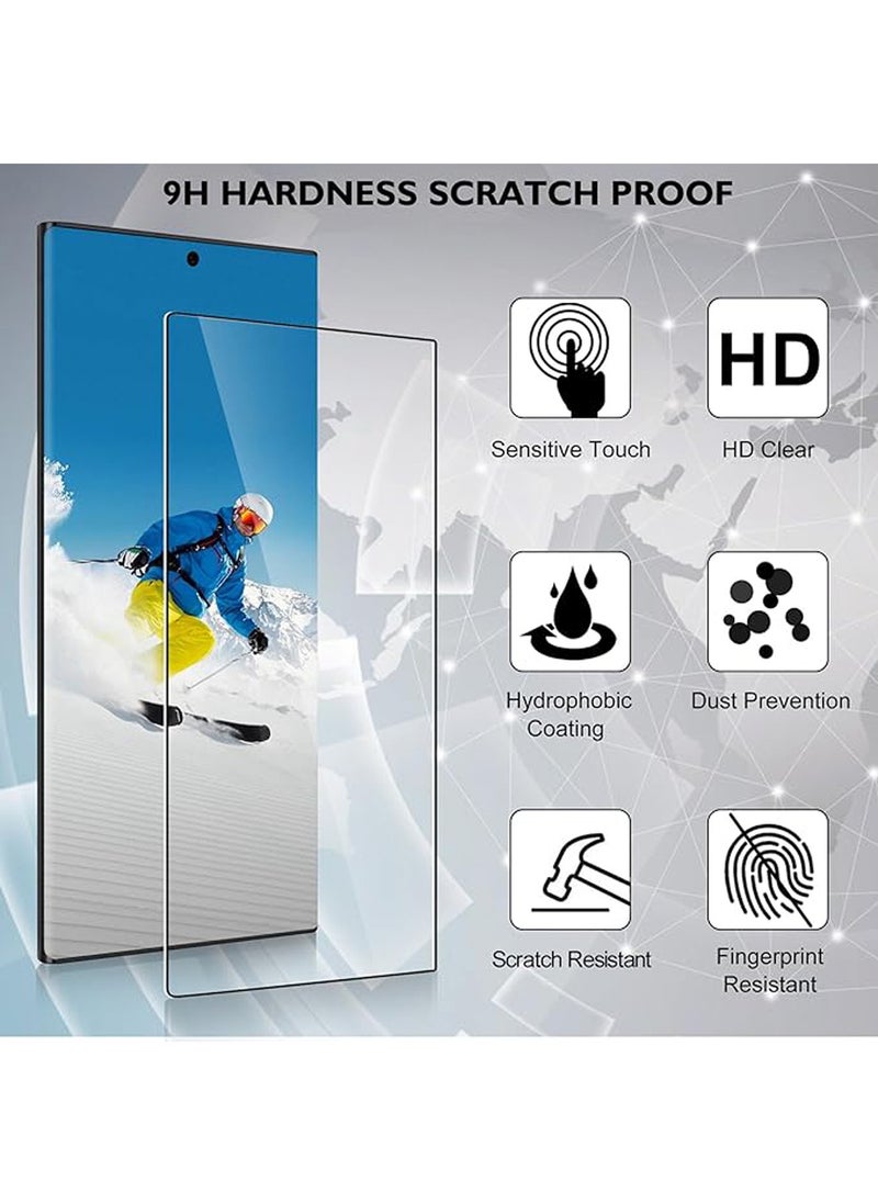 X-level - Samsung Galaxy S24 Ultra Screen Protector,2 Pack HD Clear 9H Tempered Glass Screen Protector+2 Pack Glass Camera Lens Protector, Support Fingerprint Unlock,Easy install and Comfortable touch - Image 1